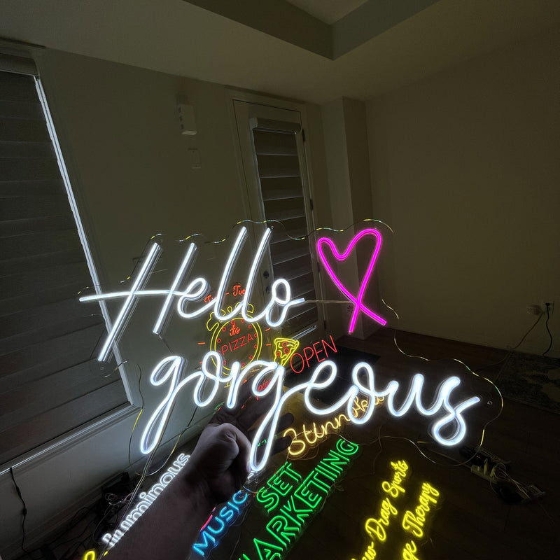 Hello Gorgeous Neon Sign