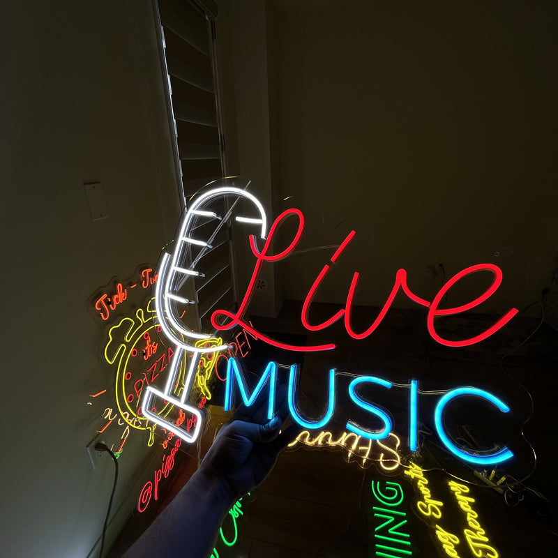 Live Music Neon Sign