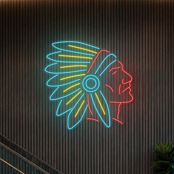 Indian Head Neon Sign